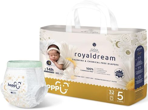 Hoppi Training Pants Pull Up Diapers | 360° Waistband Potty Underwear for Toddlers | Ultra Soft Hypoallergenic for Sensitive Skin | Size 6 (33+ lbs) Absorbent Overnight, 28 Count in Saudi Arabia