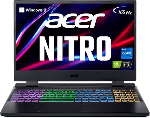 كمبيوتر محمول للألعاب acer Nitro V 15.6 بوصة FHD IPS 165 هرتز، Intel Core i5-13420H، NVIDIA GeForce RTX 5050 مع 8 جيجابايت GDDR7 VRAM، Win11H، مع لوحة ماوس (16 جيجابايت RAM، 512 جيجابايت PCIe SSD) in Kuwait