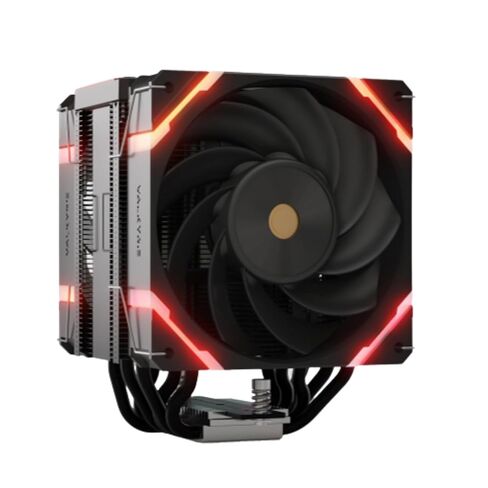 VIND SL125 WHITECPU AIR COOLER - ARGB LEDS - AMD AM4/AM5 - Intel LGA1700/1200-6X أنبوب حرارة النحاس ، 2x Valkyrie X12 مروحة عالية 120 مم ، ضوضاء منخفضة ، LGA1151/1150 in Kuwait