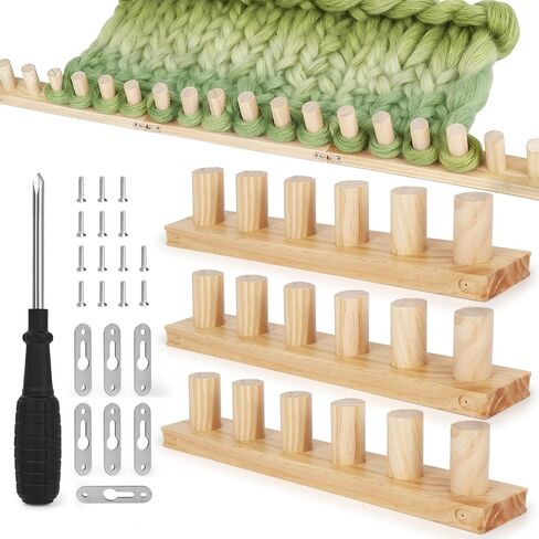 طقم الأفق الخشبي للبطانيات ، Aeelike 24 بوصة DIY يدويًا يدويًا يدويًا يدويًا أدوات كروشيت كروشيه صنع بطانية للمبتدئين للبالغين ، هدية لمحبي الحرف اليدوية in Saudi Arabia