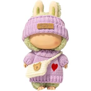 17cm (6.7inch) Doll Clothes, Outfits for Clothes Set, Dino Dolls Keychain Accessories, Faking Animal Style Outfit Jumpsuit Dinosaur Costume for Dolls (Black) (Doll Not Included) in Kuwait