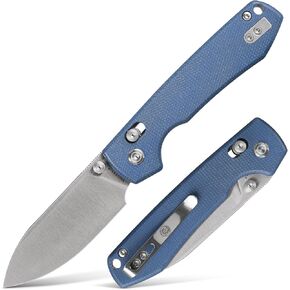 سكين جيب Vosteed Raccoon EDC - شفرة مطلية باللون الأسود Nitro-V مقاس 3.25 بوصة - قفل العارضة، مقبض من ألياف الكربون الأسود للتخييم والمشي لمسافات طويلة - A0530 in Kuwait