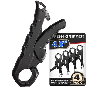 مقبض سمكة SNAIL TRAIL مقاس 4.6 بوصة، مشبك بديل بمقياس الصيد الرقمي غير قابل للثقب - ممسك الشفاه لعلامة الإعدام. بطولة باس إعدام شعاع كليب. (4 عبوات) in Kuwait