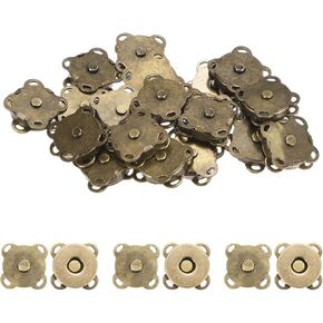 Magnetic Snaps Buttons [20Set] - Plum Magnetic Snap Closures Use for Handbag & Sewing & DIY Craft & Purses & Clothes & Bags- [Silver-18MM/0.7IN] - Purse Clasps Button in Kuwait
