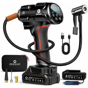 Cordless Air Compressor 160PSI Portable Tire Inflator with 10000mAh Battery & Dual Power System - 2X Faster (35L/min) Auto Shut Off Digital Gauge for Car SUV Truck RV - Black in Saudi Arabia