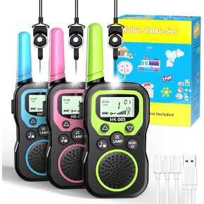 3 PCS Walkie Talkies for Kids قابل لإعادة الشحن على بعد 3 كيلومترات محمولة Walkie Talkies طويلة المدى 22 قناة 2 هدايا حفلة عيد ميلاد الراديو للفتيات من 3 إلى 12 عامًا فتيات يبلغون من العمر 3 إلى 12 عامًا. in Kuwait