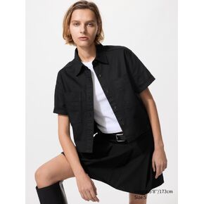 Uniqlo Denim Boxy Shirt | Half Sleeve in Kuwait