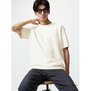 Uniqlo Washable Milano Ribbed Knitted T-Shirt in Kuwait