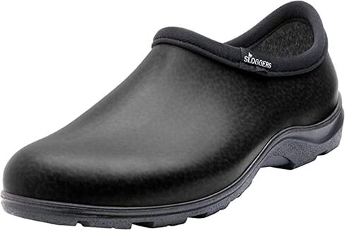 Sloggers Original Waterproof Work Shoe for Men – Outdoor Slip-On Rain and Durable Garden Footwear Made in The USA with Premium Comfort Support Insole, Leather Print Black - Size 9 in Kuwait