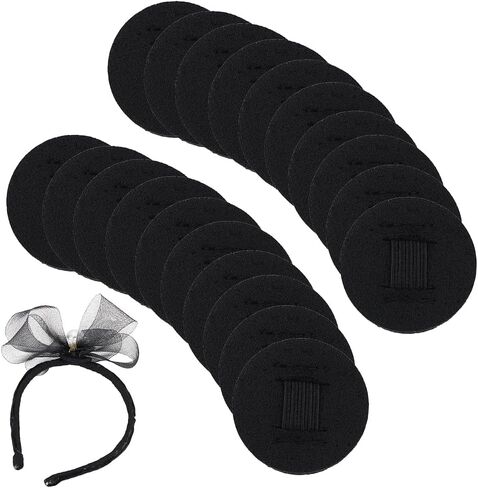 BENECREAT 20Pcs 1.4inch Hair Band Pad, Headband Decoration Accessories for Weddings Decorations Handmade DIY in Saudi Arabia