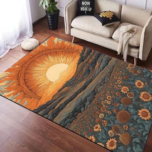 Sun and Moon Celestial Rug,Bohemian Vintage Art Nouveau Bedroom Carpet,Tarot Witch Style Fashion Independent Dorm Rug for Living Room and Bedroom Entrance,40 * 63 inch (Celestial) in Saudi Arabia