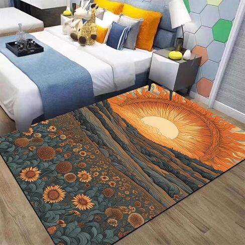 Sun and Moon Celestial Rug,Bohemian Vintage Art Nouveau Bedroom Carpet,Tarot Witch Style Fashion Independent Dorm Rug for Living Room and Bedroom Entrance,40 * 63 inch (Celestial) in Saudi Arabia