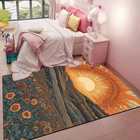 Sun and Moon Celestial Rug,Bohemian Vintage Art Nouveau Bedroom Carpet,Tarot Witch Style Fashion Independent Dorm Rug for Living Room and Bedroom Entrance,40 * 63 inch (Celestial) in Saudi Arabia