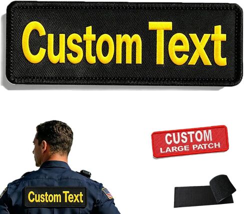 Custom Name Patch,Embroidered 2 Pieces Personalized NameTapes,Hook and Loop,Iron On Patch for Backpacks, Uniforms, Hats, Luggage, Work Shirts, Jackets, Dog Harnesses in Saudi Arabia