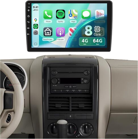 8core 6g+128g Car Radio for Ford Explorer 2005-2010 ، Android Car Stereo Wireless Carplay Android Auto و DSP-32EQ و GPS Navigation WiFi و Bluetooth 10 ' in Kuwait