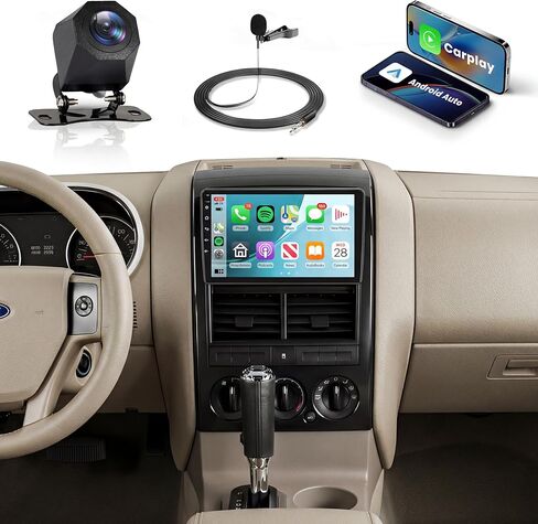 8core 6g+128g Car Radio for Ford Explorer 2005-2010 ، Android Car Stereo Wireless Carplay Android Auto و DSP-32EQ و GPS Navigation WiFi و Bluetooth 10 ' in Kuwait
