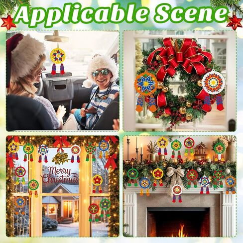 24 Pcs Christmas Parol Lantern Filipino Wooden Philippine Christmas Ornaments for Tree Decorations Hanging Ornaments Traditional Capiz Star Pendant Sign for Xmas Gift Home Window Holiday Decor Navidad in Saudi Arabia