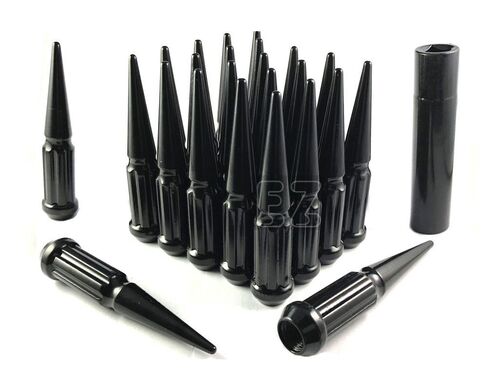 24 Pc Solid Spline Spike Lug Nuts Kit 12x1.25 Chrome Compatible Nissan Frontier Pathfinder Xterra Titan in Saudi Arabia