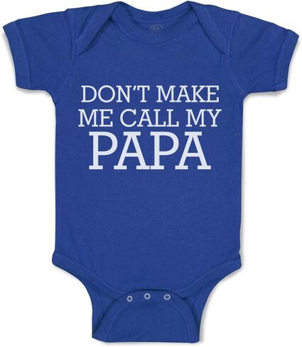 Cute Rascals Custom Personalized Baby Bodysuit Don't Make Me Call My Papa Funny Cotton Boy & Girl Baby Clothes Black Design Only 12 Months in Saudi Arabia