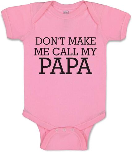 Cute Rascals Custom Personalized Baby Bodysuit Don't Make Me Call My Papa Funny Cotton Boy & Girl Baby Clothes Black Design Only 12 Months in Saudi Arabia