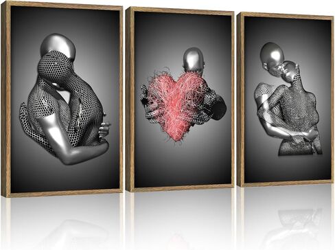African Black King Queen Framed Canvas Wall Art for African American Man Girls Women Lions Couples Wall Decor Photos Posters Artwork for Living Room Bedroom Bathroom Home Decor in Saudi Arabia