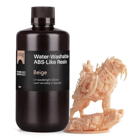ELEGOO Water Washable ABS-Like 3D Printer Resin, High Durability and Toughness, Low Odor, Wide Compatibility for 405nm Mars Saturn Jupiter MSLA DLP LCD 3D Printing, Ceramic Grey 1000g in Saudi Arabia