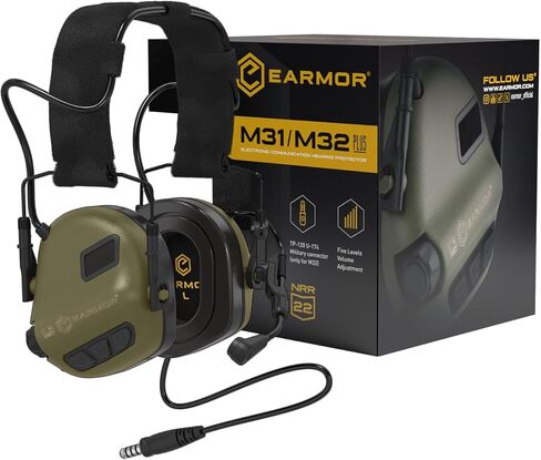 Upgrade EARMOR M32 PLUS Tactical Headset with MIC, Noise Canceling Shooting Ear Protection with U-174 Connector in Saudi Arabia