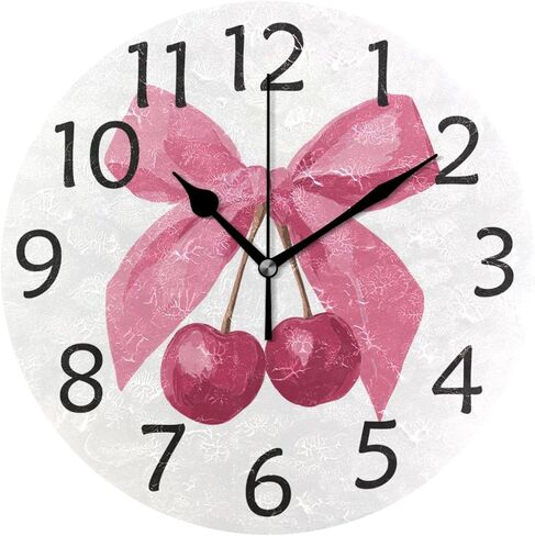 IRYULJX Royal Style Fleur De Lis Flower Silent Wall Clocks Battery Operated for Living Room 9.8 inch, Non-Ticking Decorative Clock for Bedroom Wall Décor Setup, Home, Office, School, Dorm Room in Saudi Arabia