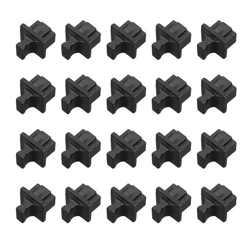 أغطية أغطية الغبار MECCANIXITY RJ45، أغطية حماية لمنفذ إيثرنت من السيليكون RJ45 سوداء لمحولات الوسائط، جهاز التوجيه، المودم، أجهزة الكمبيوتر المحمولة، لوحة الشبكة، حزمة من 20 in Kuwait