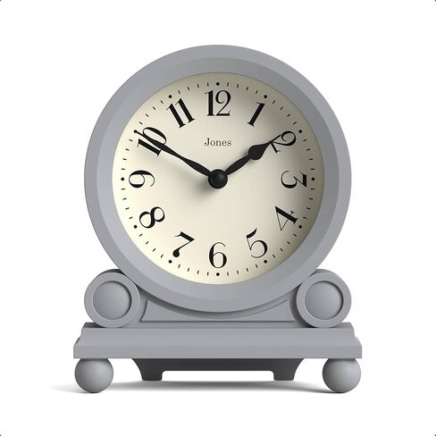 JONES CLOCKS® Maida Vale Mantel Clock | Small Traditional Desk Clock | Black | Pretty & Charming Ideal for Mantelpiece, Bookshelf or Bedside in Saudi Arabia