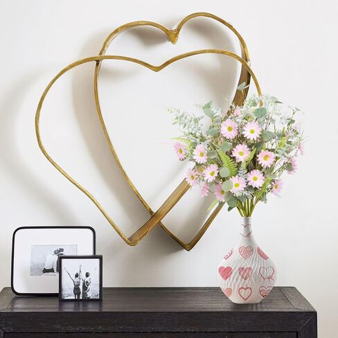 باقة زهور صناعية من TIVMIK - 5 حزم من 25 زهرة أقحوان ملونة وسيقان خضراء - ترتيب زهور حريرية واقعية مقاس 24 بوصة للمنزل الصيفي والخريفي وحفلات الزفاف والديكور المنزلي in Kuwait