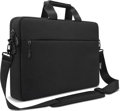 Laptop Bag 17 17.3 Inch, Waterproof Laptop Case Sleeve Messenger Bag Briefcase with Shoulder Strap for 17 17.3 Inch Lenovo HP Dell Acer ASUS Notebook Computer Carrying Case, Black in Saudi Arabia