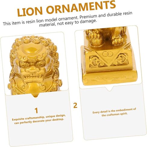 DOITOOL Lion Ornaments Small Lion Figurines Decorative Sculptures for Home D Cor Accents Unique Creative Statue for Living Room Desk Display in Saudi Arabia
