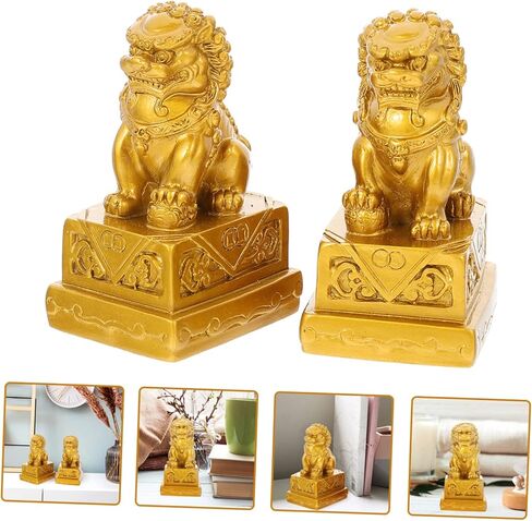 DOITOOL Lion Ornaments Small Lion Figurines Decorative Sculptures for Home D Cor Accents Unique Creative Statue for Living Room Desk Display in Saudi Arabia