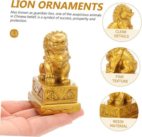 DOITOOL Lion Ornaments Small Lion Figurines Decorative Sculptures for Home D Cor Accents Unique Creative Statue for Living Room Desk Display in Saudi Arabia