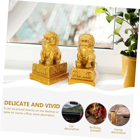 DOITOOL Lion Ornaments Small Lion Figurines Decorative Sculptures for Home D Cor Accents Unique Creative Statue for Living Room Desk Display in Saudi Arabia