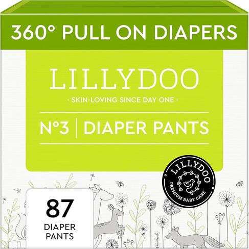 سراويل حفاضات LILLYDOO للأطفال الصغار - مقاس 5 (24-35 رطلاً)، كمية نصف شهرية (66 قطعة)، صديقة للبشرة، فائقة النعومة، خالية من الكلور، ملائمة تمامًا وحفاضات ماصة قابلة للسحب in Saudi Arabia