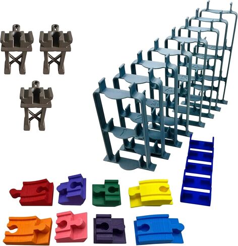 مجموعة الدعم SPORAL Mountain 3 مستويات لمجموعات القطار الخشبية | متوافق مع Brio و Thomas و Hape و Ikea و Melissa و Doug (مجموعة دعم الجبال الحلزونية) in Kuwait