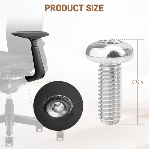 Office Chair Armrest Screws for Haworth Zody Chair Armrest-Office Chair Screws for Repairing Loose and Damaged Chair armrests, M6-16mm(1pair) in Saudi Arabia