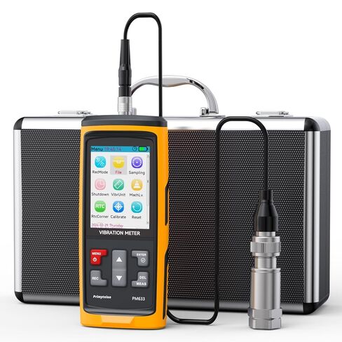 PM633C Digital Vibration Meter, Measurement Analysis Mechanical Equipment Vibration Frequency, Acceleration, Velocity, Displacement, Temperature for Motors, HVAC, Engines, Generator, Pumps in Saudi Arabia