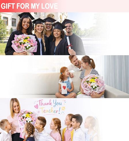 400pcs طقم زهرة أنابيب أنابيب - منظفات الأنابيب بشكل كبير مع 4 ألوان متنوعة ينبع تشنيل لمجموعة صناعة الزهور DIY ، وتشمل الأسلاك الأزهار ، والشريط ، والسلالة والشريط (الوردي) in Kuwait