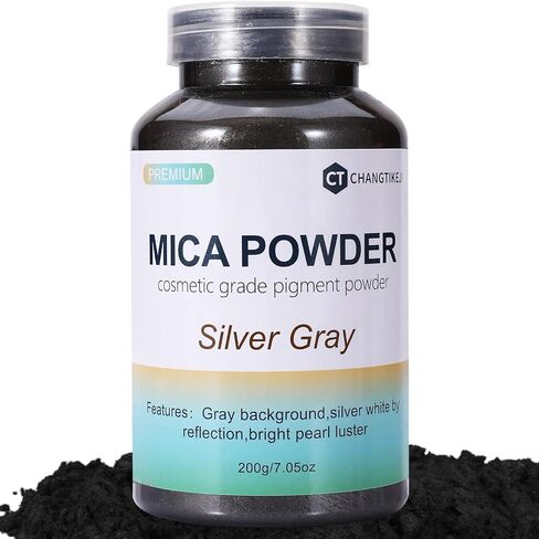 Mica Powder,7.05OZ（200g）,Sparkling White Mica Powder Pigment for Epoxy Resin，Lip Gloss，Car Paint，Dye，Soap Making，Nail Polish,Epoxy Resin,Candle Making,Bath Bombs in Saudi Arabia