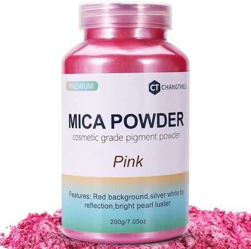 Mica Powder,7.05OZ（200g）,Sparkling White Mica Powder Pigment for Epoxy Resin，Lip Gloss，Car Paint，Dye，Soap Making，Nail Polish,Epoxy Resin,Candle Making,Bath Bombs in Saudi Arabia