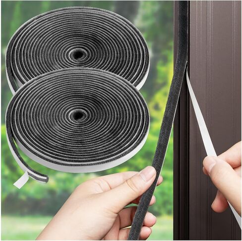 49Ft Brush Weather Stripping, Self-Adhesive Soundproofing Weather Stripping, Weatherstrip for Soundproofing, Casement Window Air Conditioner Seal for Steel Windows, 0.4 in Wide and 0.2 in Thick in Saudi Arabia