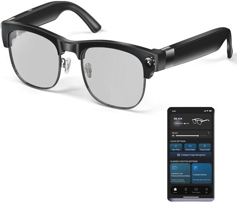 AI Smart Glasses with 4K Camera & Audio | Bluetooth Video Recording Sunglasses with ChatGPT Translation, Voice Control, EIS Stabilization, Object Recognition, Smart Glasses for Men & Women in Saudi Arabia
