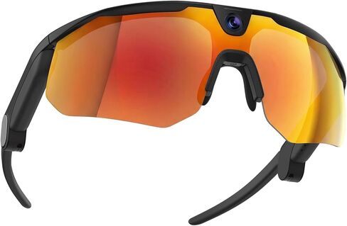 Ranger AI Smart Glasses with Camera Sports Goggles with16MP,120°FOV, EIS stabilization Camera,1080P Video Recording，UV 400 Protection，Open‐Ear Audio，walkie-Talkie Black - Zeiss Orange Lens in Saudi Arabia
