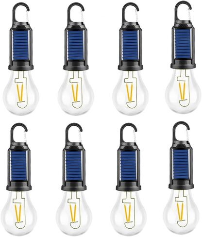 4 حزمة أضواء التخييم الشمسية الاستشعار شنقا مدمن مخدرات خيمة فانوس في الهواء الطلق USB مصباح لمبة قابلة للشحن مع مشبك هوك سلسلة المفاتيح 4 أوضاع الإضاءة لزينة عيد الميلاد المشي لمسافات طويلة على الظهر الضوء الدافئ in Kuwait