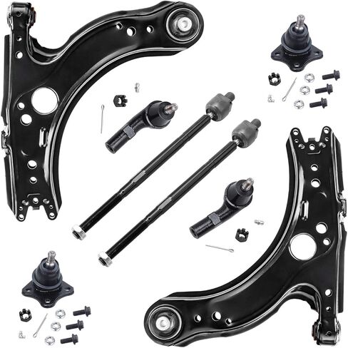Detroit Axle - Front 8pc Control Arms Kit for 2009-2015 Honda Pilot, 2 Lower Control Arms w/Ball Joints, 4 Inner & Outer Tie Rods, 2 Sway Bars, 2010 2011 2012 2013 2014 Replacement in Saudi Arabia