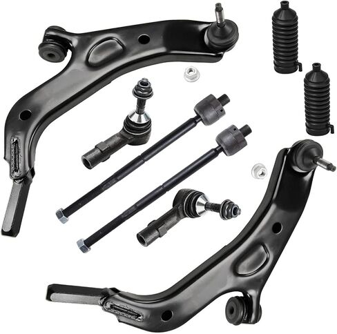 Detroit Axle - Front 8pc Control Arms Kit for 2009-2015 Honda Pilot, 2 Lower Control Arms w/Ball Joints, 4 Inner & Outer Tie Rods, 2 Sway Bars, 2010 2011 2012 2013 2014 Replacement in Saudi Arabia