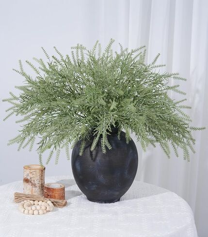 HyeFlora 5PCS Artificial Eucalyptus Leaves Stem Plants for Spring Decor, 32.7 inch Fake Leaves Greenery Branches Green Shrubs Silk Faux Foliage DIY Stems for Festival Home Kitchen Farmhouse(Green) in Saudi Arabia